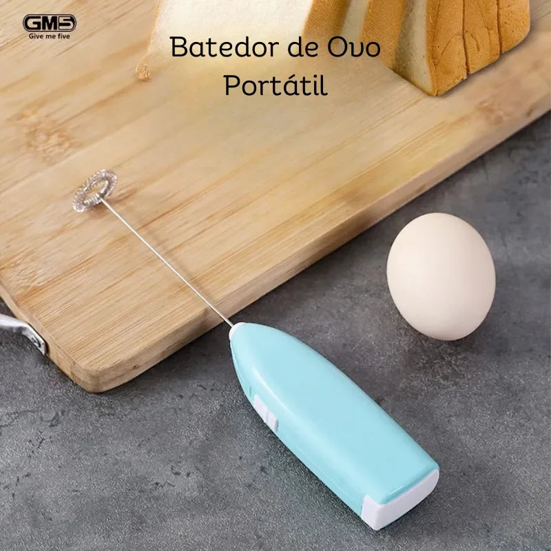 Batedor de ovos portátil, mini batedor de leite elétrico, batedeira doméstica, batedor de café, batedor de corda.