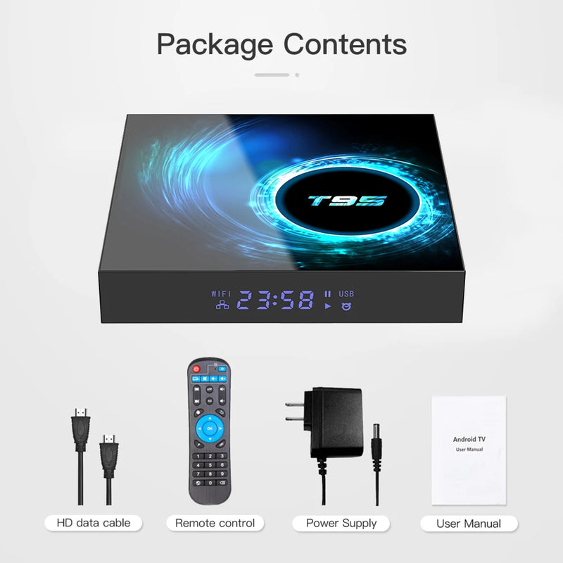 Smart TV Box 2024 T95 Plus HD 6K Android 14 Allwinner H616 4GB 64GB 128GB Dual Wifi Media Player PK X96Max Plus H96 Set Top Box