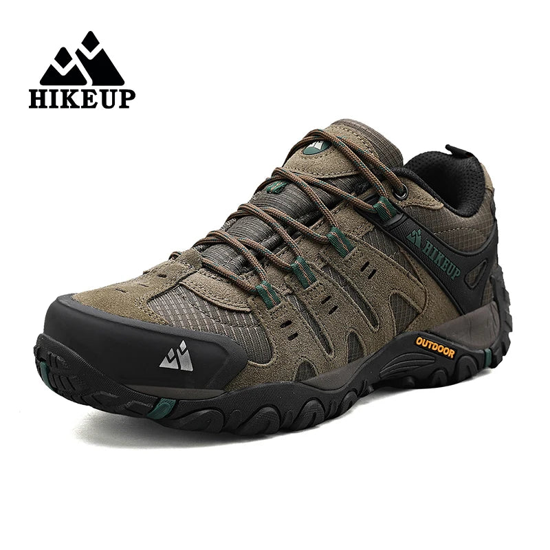 HIKEUP Sapatos de caminhada masculinos Resistente ao desgaste