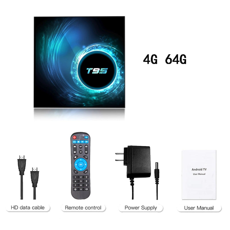 Smart TV Box 2024 T95 Plus HD 6K Android 14 Allwinner H616 4GB 64GB 128GB Dual Wifi Media Player PK X96Max Plus H96 Set Top Box