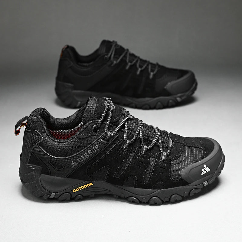 HIKEUP Sapatos de caminhada masculinos Resistente ao desgaste