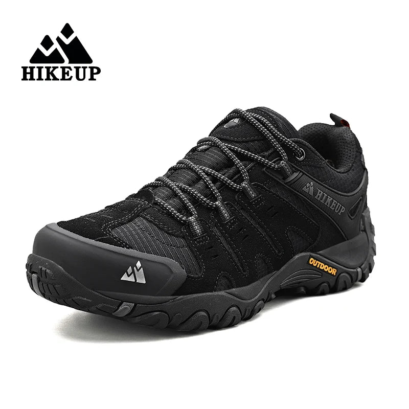 HIKEUP Sapatos de caminhada masculinos Resistente ao desgaste