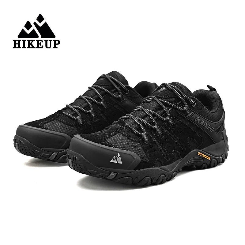 HIKEUP Sapatos de caminhada masculinos Resistente ao desgaste