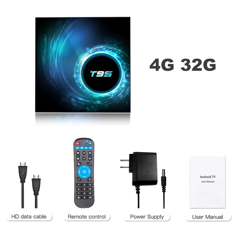 Smart TV Box 2024 T95 Plus HD 6K Android 14 Allwinner H616 4GB 64GB 128GB Dual Wifi Media Player PK X96Max Plus H96 Set Top Box